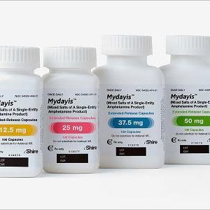 Køb Mydayis online i 25 mg og 50 mg styrke for ultra-langtidsvirkende behandling af ADHD.
